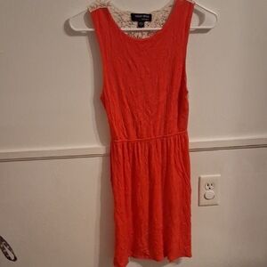 Ocean Drive Coral Dress with Lace Detail